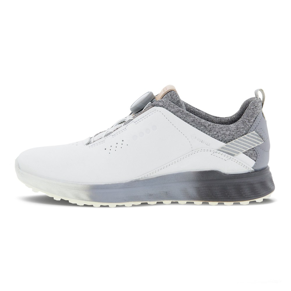 Zapatos De Golf Mujer - ECCO S-Three Boas - Blancos - DSE692158